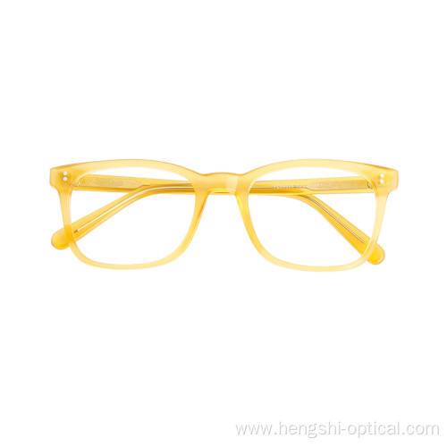 Unisex Fashion Retro Color Solid Acetate Frames Optical Eyeglasses